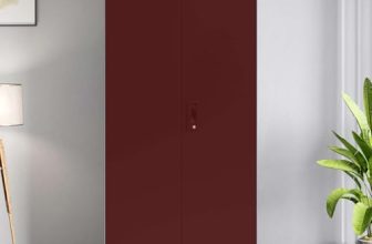 Interio by Godrej Almirah Slimline 2-Door Steel Almirah, Cupboard for Clothes (Russet), 1-Year Warranty, 2 Shelves