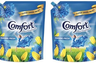 Comfort Morning Fresh Fabric Conditioner 2 L Refill Pack | After Wash Liquid Fabric Softener (Offer Pack) | Softness, Shine & Long Lasting Freshness (Pack of 2)