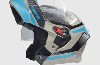 Studds Trooper Dv D1 Isi and Dot Certified Matt Finish Flip-Up Full Face Motorcycling Helmet for Men and Women with Inner Sun Visor(Matt Grey N1 M)
