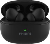 PHILIPS TAT1150BK Earbuds with ANC/ENC, 55H Playtime, 13mm Drivers, IPX5 Proof, BT v5.3 Bluetooth(Deep Black, True Wireless)