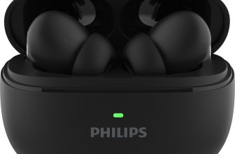 PHILIPS TAT1150BK Earbuds with ANC/ENC, 55H Playtime, 13mm Drivers, IPX5 Proof, BT v5.3 Bluetooth(Deep Black, True Wireless)