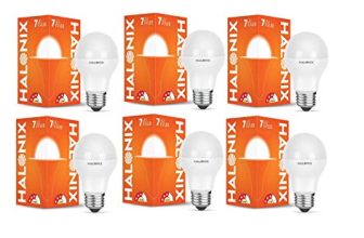 Halonix Astron Plus Base E27 7-Watt LED Bulb (Pack of 6, Warm White)