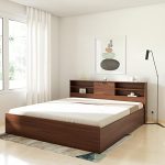 Amazon Brand – Solimo Vernon Engineered Wood King Size Bed with Storage (Asian Walnut)