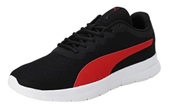 Puma Mens Maximal Comfort Black-High Risk Red Walking Shoe – 7 UK (37902701)