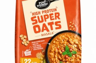 Too Yumm Oats High Protein Super Oats Masala | 22.2g Protein | Oats, Soya Chunks, Millets, Bajra, Jowar & Chia Seeds | 12.2g Dietary Fibre | 350g
