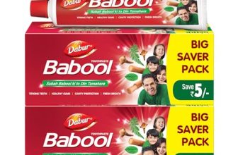 Dabur Babool Ayurvedic Toothpaste -700g (350g x 2) | For Strong Teeth & Healthy Gums | Helps in Cavity Protection, Fresh Breathe | All Round Protection