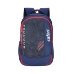 Safari Torque 37L Casual Printed Backpack, 3 compartments, bottle holder, Front pocket, school bag for boys and girls, college bag, office bag, travel bag for men and women, Color- Graphite Blue