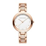 Giordano Eleganza Collection Analog Watch for Women with Crystal-Studded Strap & Diamond Indices