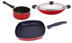 Nirlon Non Stick cookware Kitchen Accessories for Cooking Combo Set of 3 Pieces (SP(M)_AC_GP24)