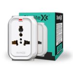Sturlite Alyx 3 Pin Plug| 2-Pin & 3-Pin Socket| Universal AC Travel Adapter| Strong Polycarbonate Body Socket| Compact Converter Plug for Travel, Home & Office Use – (Pack of 1)