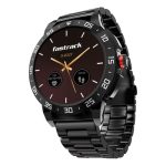 Fastrack Magnus FX3 1.46″ Smart Watch with Single Sync BT Calling, All-Round Health Monitoring, Functional Crown, Metal Alloy Case, 60+ Sports Modes,IP68 Water Resistant – Smartwatch for Men (Black)
