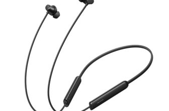 realme Buds Wireless 5 Lite in Ear Bluetooth Neckband with 12.4 mm Dynamic Bass Boost Driver,Upto 35 Hours Playback,45ms Low Latency,IP55 Dust & Water Resistant, Bluetooth V5.4 (Void Black)