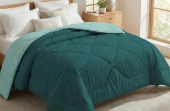 BSB HOME Premium Cotton Reversible Comforter King Size 228 x 254 cm | 220 GSM Ultra Soft & Breathable Cotton Quilt | Lightweight All-Season Comforter for Home Bedroom (Mallard Green)