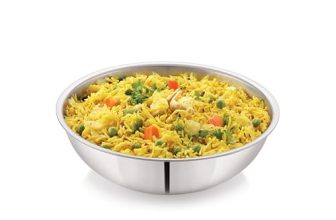 Anjali Tattva Triply Stainless Steel Tasara-3300ml, Aluminium Core, Induction Base, Fast & Even Heating, Perfect for Searing, Frying and Everyday Cooking(TVTTS26)