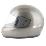 Sage Square Audi Full Face Clear Visor Helmet | ISI Certified | High Standard Safety | Extra Comfort & Stylish (XLarge, Grey Glossy)