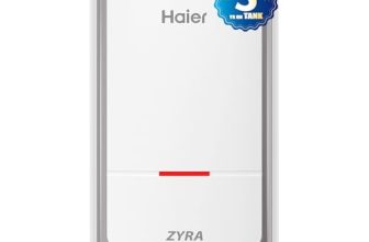 Haier ZYRA 5.5 Litre Instant Water Heater, 3000W Instant Geyser for Bathroom & Kitchen, 5-Year Tank Warranty, Rust Proof Body, Fast Heating, Advance SS Tank, Copper Heating Element, Wall Mount White