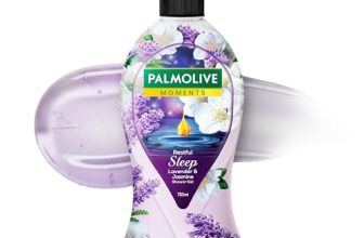 Palmolive Restful Sleep Body Wash, 750ml Shower Gel Single Pump Bottle, 100% Natural Lavender, Jasmine & Chamomile Extracts, pH Balanced Bodywash, Free of Parabens & Silicones