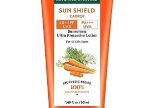 Biotique Bio Carrot Face & Body Sun Lotion | SPF 40 UVA/UVB Sunscreen | Prevents Ageing and Soothes Dry Skin| 100% Botanical Extracts | Suitable for All Skin Types | 50ml