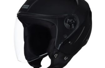 STUDDS Vogue ISI Certified Open Face Motorcycle Helmet for Men and Women with Clear Visor