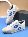 Roadster Men’s SS26 Casual Lace Up Shoes Sneakers For Men(White, Blue, Camel , 8)