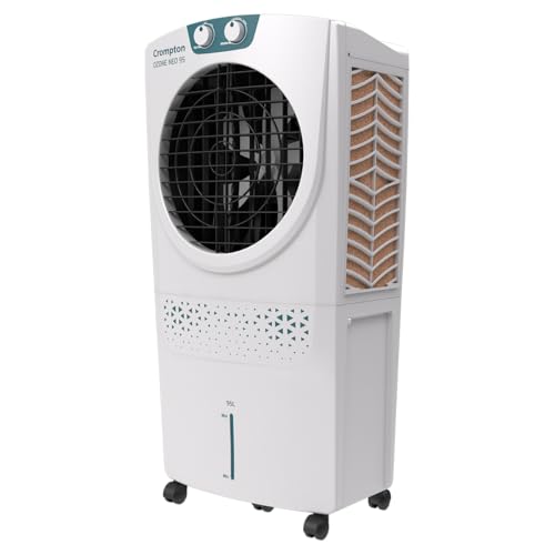 RR Signature Zello HC 70 LTR | Desert Air Cooler with High Air Delivery | Honeycomb Pads | 4-Way Air Deflection | Vertical Auto Swing | Castor Wheels | Inverter Compatibility |1 Year Warranty by RR