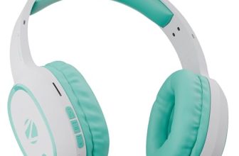 ZEBRONICS Thunder (2026 Upgrade) Wireless Headphones, BT v6.0, True 60 hrs Playback, 40mm Drivers, ENC, Gaming Mode, Dual Pairing, AUX & microSD, Rapid Charging, Call Function (Sea Green)