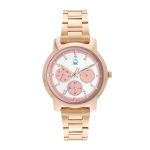 United Colors of Benetton Women Pink Round Brass Dial Analogue Watch- UWUCL0503