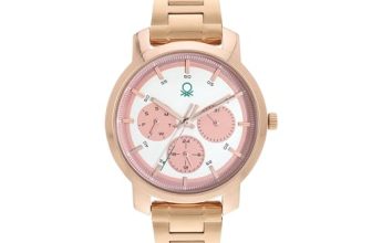 United Colors of Benetton Women Pink Round Brass Dial Analogue Watch- UWUCL0503