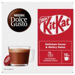 KitKat Dolce Gusto KitKat Hot Chocolate Pods 256g Box By COUGAR – Compatible with Dolce Gusto Machines | 16 Capsules | Creamy Cocoa Drink with Signature KitKat Flavour | Rich, Smooth & Velvety Texture | Perfect for Home, Office & Chocolate Lovers – (Imported-UK)