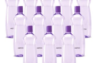 MILTON Pacific 1000 Pet Water Bottles, 1 Litre Each, Set of 12, Purple | BPA Free | Leak Proof | Office| Gym | Home | Kitchen | Travel | Hiking | Treking | Reusable