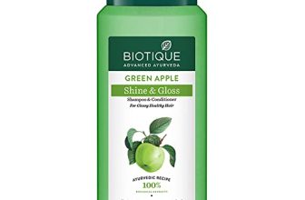 Biotique Green Apple Shine & Gloss Shampoo & Conditioner| Promotes Healthy, Shiny and Glossy Hair | Nourishes Scalp | Makes Hair Soft & Smooth |100% Botanical Extracts| All Skin Types | 340ml