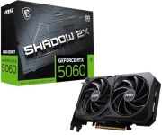 MSI GeForce RTX 5060 8G Shadow 2X OC Graphic Card – NVIDIA GeForce RTX 5060 GPU, 8GB GDDR7 128-bit Memory, 28 Gbps, PCI Express Gen 5 x16 Interface, Upto 2527 MHz, TORX Fan 5.0