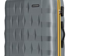 ARISTOCRAT Comet Check-in Trolley Bag 66cm Medium Hard Luggage, 8-Wheel Suitcase (Grey) Check-in Suitcase 8 Wheels – 26 inch