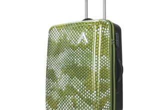 Aristocrat Medium Combat Check-in Trolley Bag, 63 Cm Hardside Luggage | 8 Wheels, Combination Lock | Polycarbonate | 5 Year International Warranty | Green