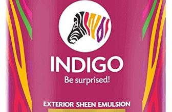 Indigo Exterior Sheen Emulsion Gold Series | Premium Exterior Sheen Paint | Weather & UV Resistant | Low Moisture Absorption | 10 L Black