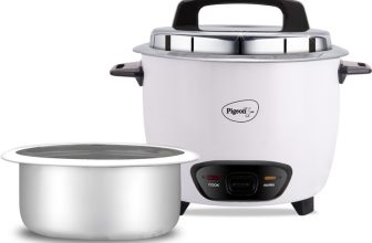 Pigeon joy (with ss lid) – 1.8 l (single pot) Electric Rice Cooker with Steaming Feature(1.8 L, White)