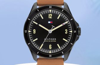 TOMMY HILFIGER NCTH1791906 Tommy Hilfiger Black Dial Brown Leather Strap Analog Watch  – For Men