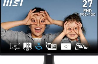 MSI PRO MP275 27 Inch Full HD Office Monitor – 1920 x 1080 IPS Panel, 100 Hz, Eye-Friendly Screen, Built-in Speakers, Tilt-Adjustable – HDMI 1.4b, D-Sub (VGA)