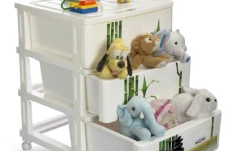 Nayasa Tuckins Deluxe No. 23 | Multi-Compartment Plastic Drawers | Storage Organizer | Multipurpose Plastic Modular Storage Organizer Box | 39.3 X 29.6 X 46.8 cm | White & Green