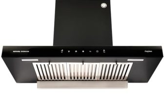 Kutchina Chimney 90 cm 1250 m³/hr Autoclean Baffle Filter Chimney for Kitchen 90cm, Signia | 9 Yrs Warranty on Motor, 1 Yr on Product | Touch Control + Wave Sensor