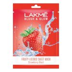 Lakme Blush & Glow Strawberry Sheet Mask|| 25 ml