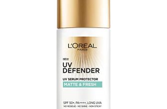 L’Oréal Paris Sunscreen, Lightweight Matte Sunscreen For Oily Skin, UVA & UVB Protection, With SPF 50 PA+++, Matte & Fresh, UV Defender Serum Protector, 50 ml