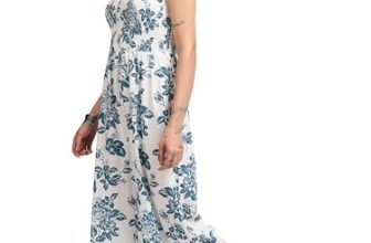 Vishudh Women SHOULDER STRAP Regular Fit Sleeveless VPJS000003 WHITE/TEAL BLUE XL