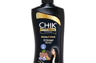 Chik Protein Solution Thick And Glossy Shampoo, With The Goodness Of Badam Protein, Bhringraj Oil And Black Tea, For Gorgeous Shiny Hair, For Men & Women,1L