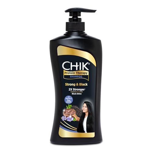 Chik Protein Solution Thick And Glossy Shampoo, With The Goodness Of Badam Protein, Bhringraj Oil And Black Tea, For Gorgeous Shiny Hair, For Men & Women,1L