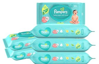 Pampers Baby Gentle Wet Wipes with Lid 72 Count (Pack of 1) | with Aloe Vera and Vitamin E | 97% Pure Water | Paraben free