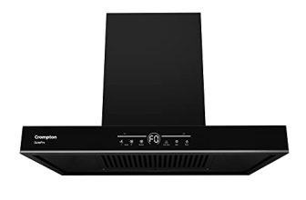 Crompton QuietPro Inverter Motor Box 60cm Filter less Auto Clean Wall Mounted Chimney Black 1450 CMH – CHD-QPVB60FLE-MBL