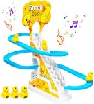 J K INTERNATIONAL Duck Slide Toy Set,Duck Track Toys for Kids – Small Ducks Stair Climbing Toys(Multicolor)