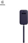 Apple Pouch for iPhone 12 Pro(Deep Violet, Leather)