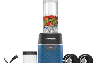 Crompton Ameo Fresh | Premium Nutri Blender | Smoothie Maker | Blender Mixer Grinder | Maxi Blend Technology | Smart safety lock | Power Button | 400 Watts | Sipper Cap | Lump Free Quick Blends